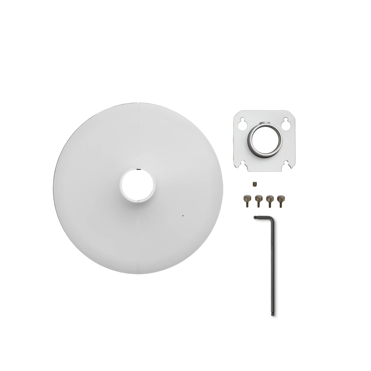 Shure A901-R-PM 1.5" Pole Mount Kit, MXA901 Round, Wht