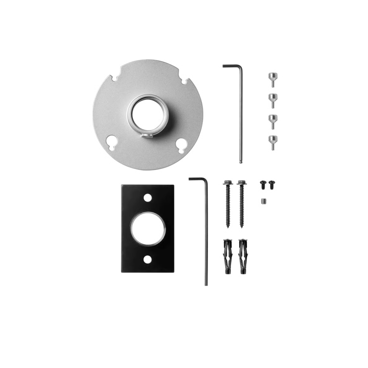 Shure Pole mount kit for MXA902, MXA910 and MXA920-S microphones. Square, no cover