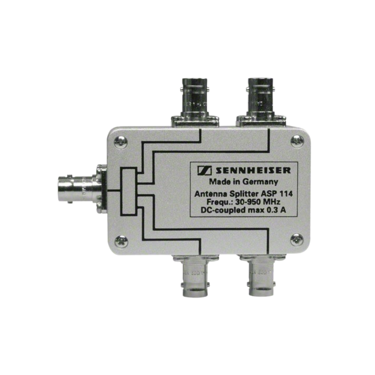 Sennheiser ASP 114 Antenna splitter, 1x 1 in 4 out, passive, DC coupling, BNC connectors