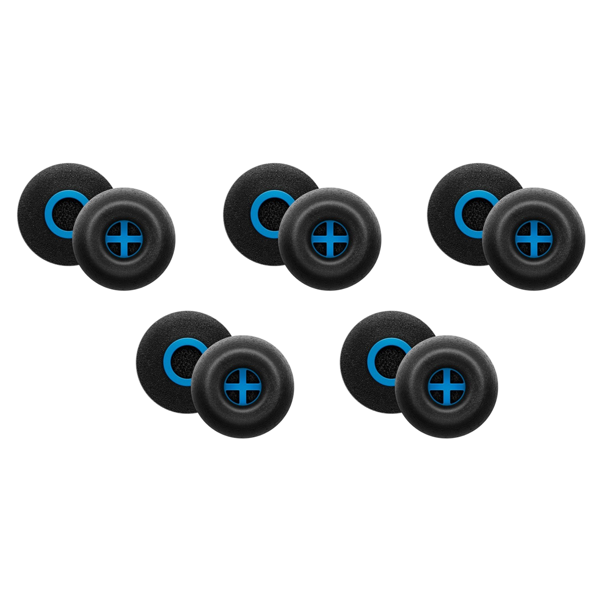 Sennheiser FOAM EAR ADAPTER "L",5PAIR Pairs of memory foam ear adapter, size large, blue identifier