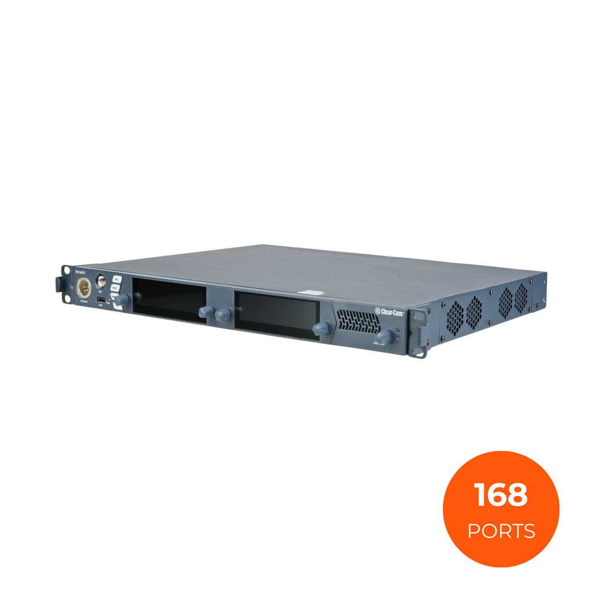 Clear-Com Arcadia Central Station: (168) Licensed Ports, 1RU, 5 pin XLR-M HS