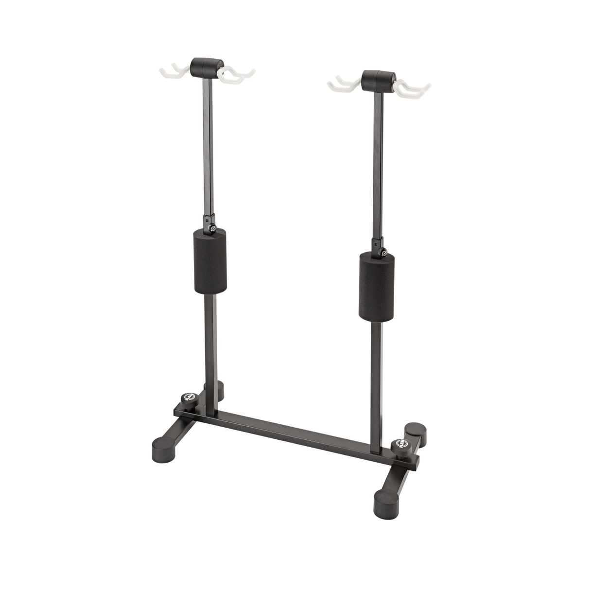 K&M 17605 four guitar stand 'roadie', black with translucent support elements