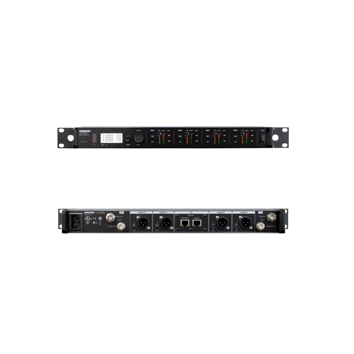 Shure ULXD4Q Quad-Channel Digital Wireless Receiver (470–636 MHz)