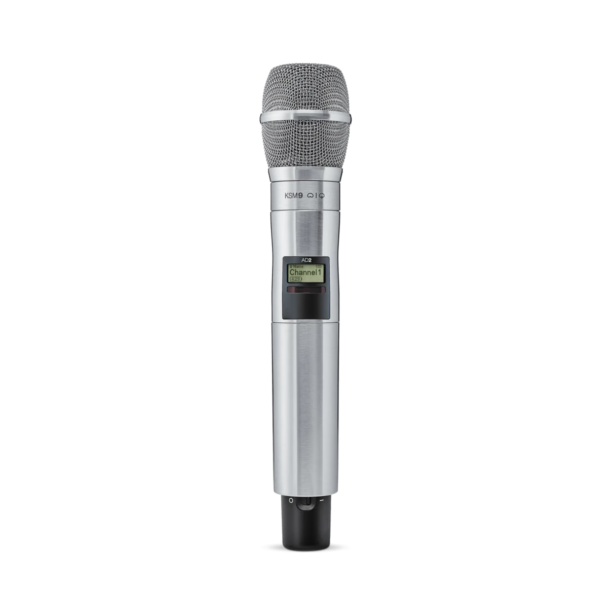 Shure AD2/KSM9 Axient Digital handheld transmitter with KSM9 capsule (470-636 MHz) (nickel)