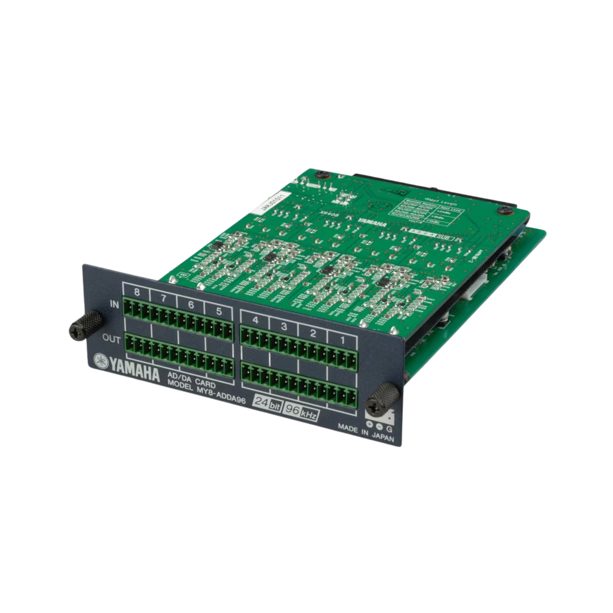 Yamaha interface card; 8-channel analogue input/output card, 44.1/48/96kHz, 4 x Euro-block connector