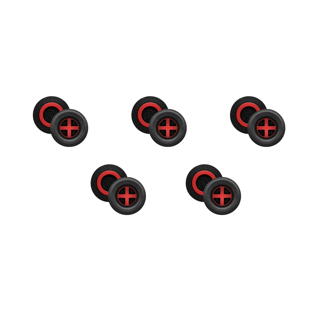 Sennheiser FOAM EAR ADAPTER "S",5PAIR Pairs of memory foam ear adapter, size small, red identifier