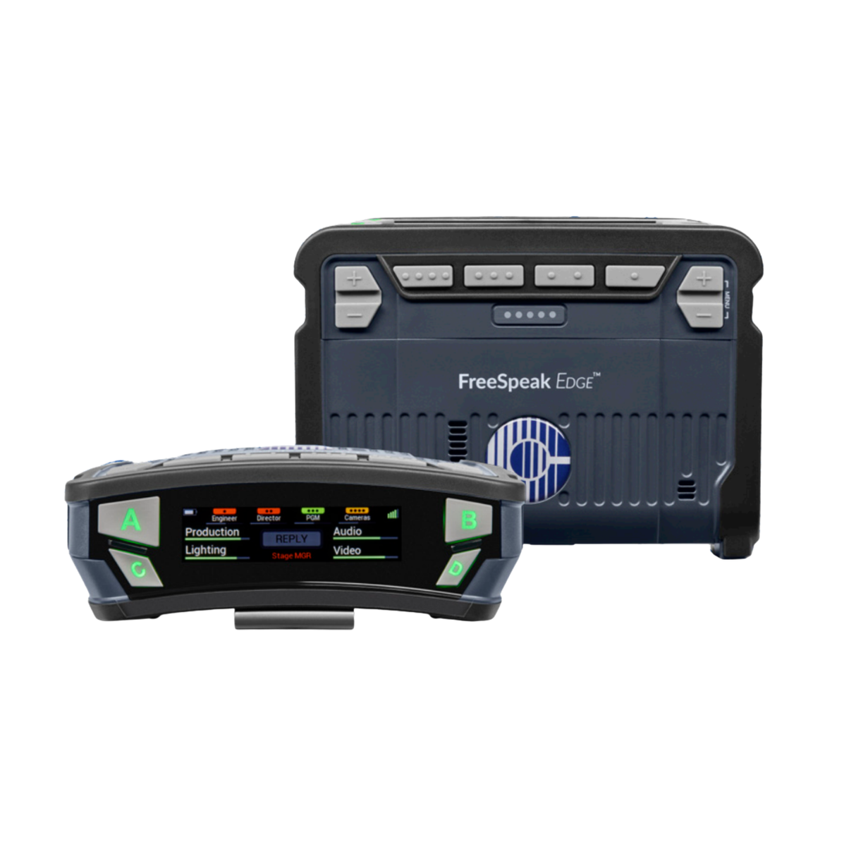 Clear-Com FreeSpeak Edge Beltpack: 5GHz with (9) assignable keys, 4 pin XLR-Male headset