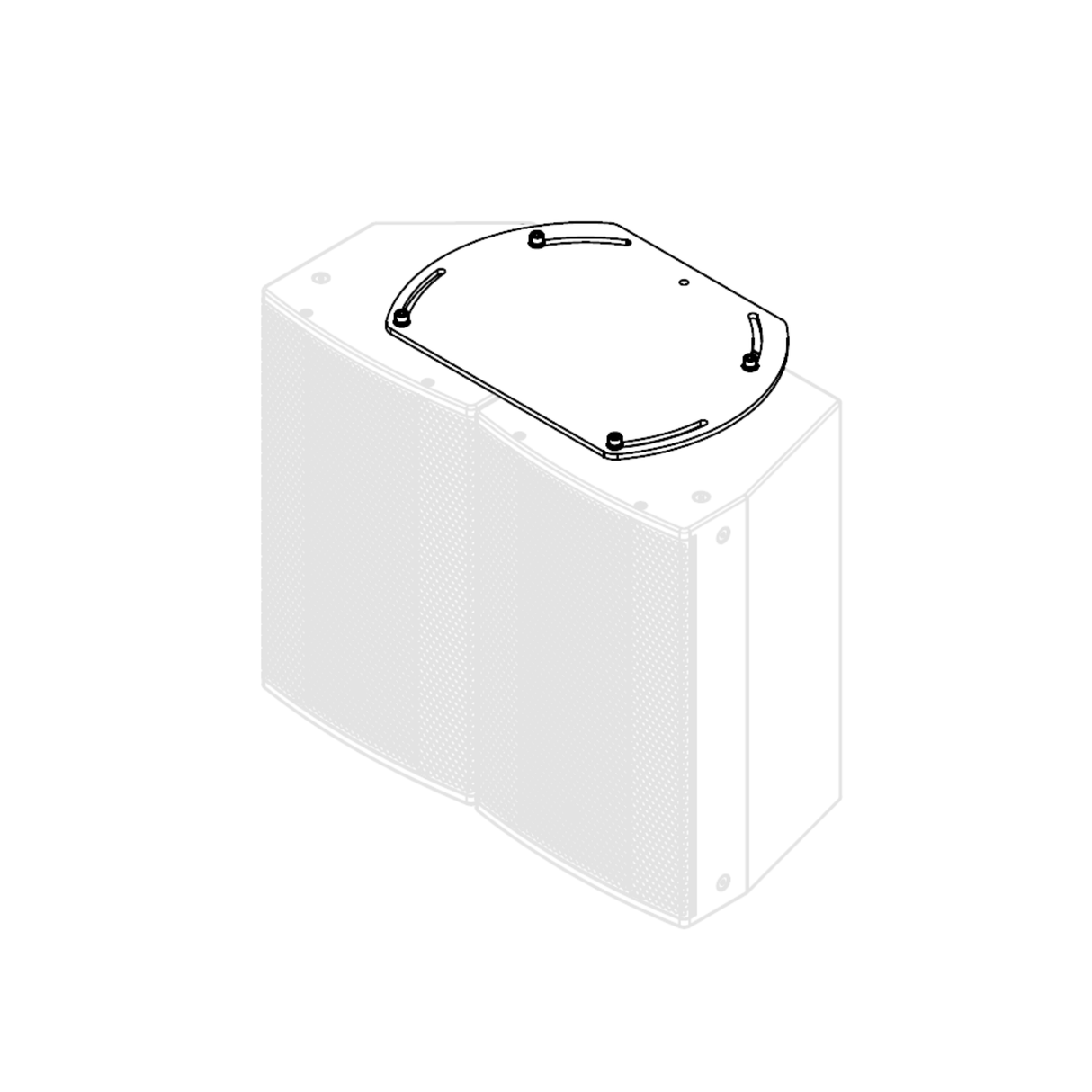 EM Acoustics DFB-129 Dual flybar set for 2 x EMS-129/126/122/122w (2 plates), White