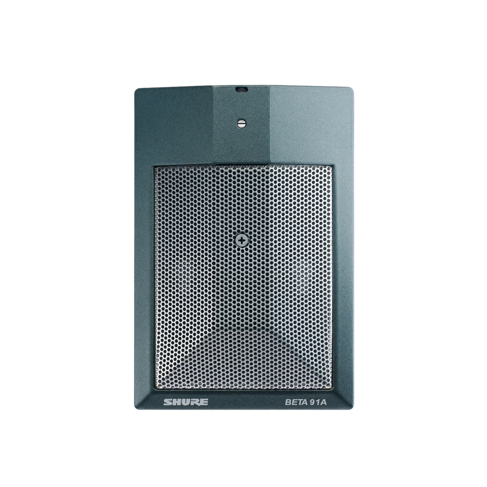 Shure half-cardioid condenser kick-drum microphone integrated preamplifier and XLR connection