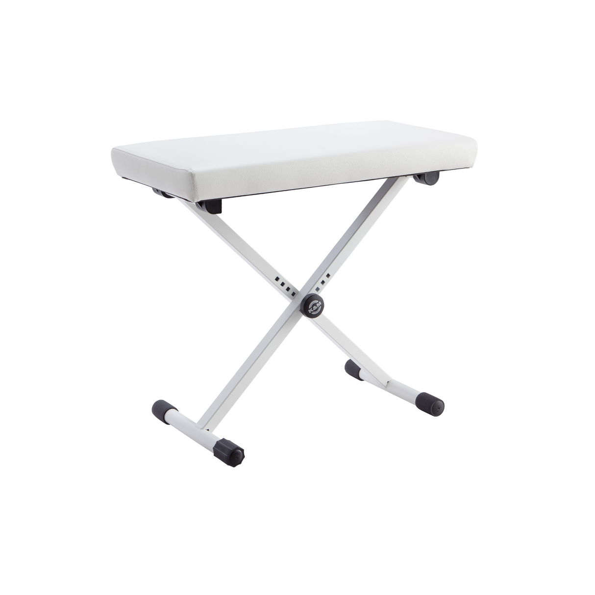 K&M 14077 keyboard bench, pure white imitation leather