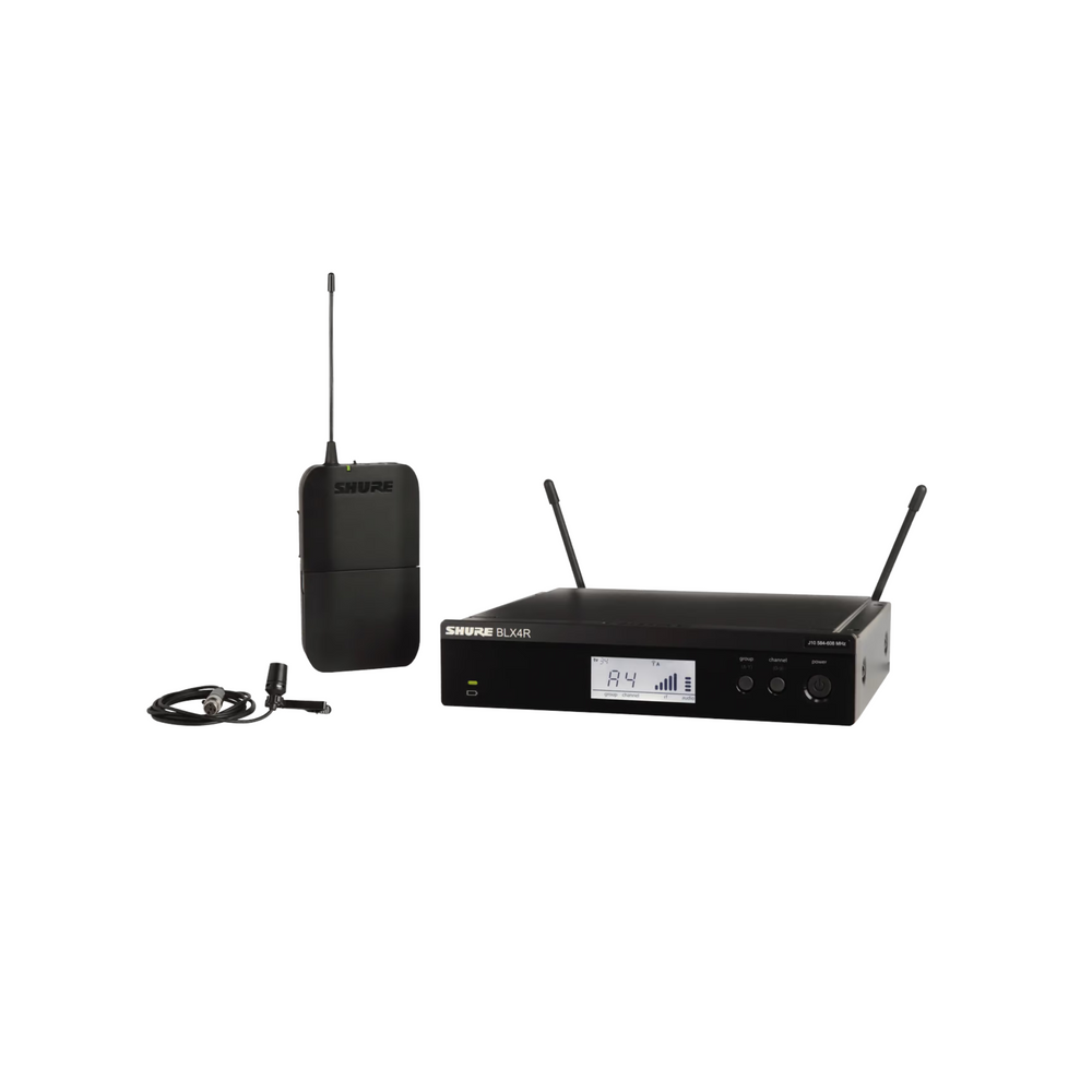 Shure BLX14 lavalier System w/CVL-B/C Lavalier with rack mountable receiver (Ch38-40)