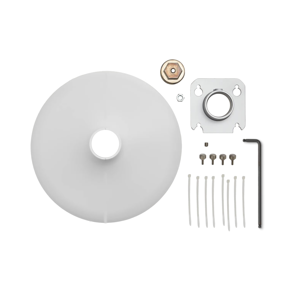 Shure A901-R-PM 3/8" Pole Mount Kit, MXA901 Round, Wht