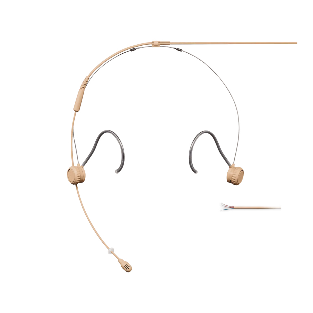 Shure TwinPlex™ TH53 Subminiature Headset Microphone Open cable ends Tan