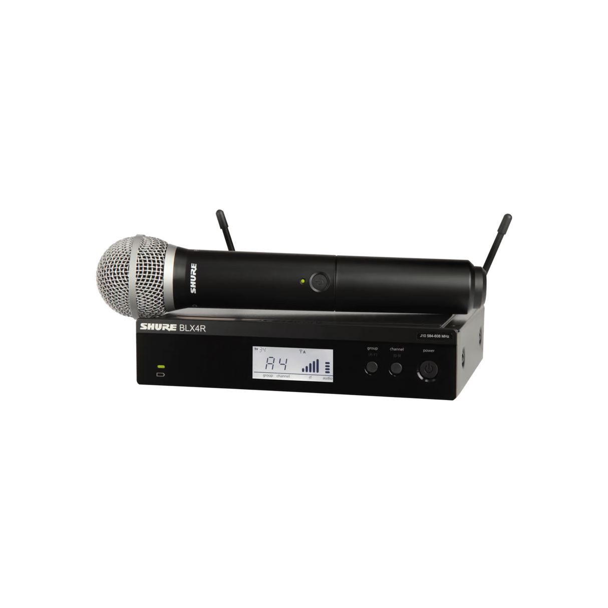 Shure single vocal system with PG58 capsule and rack mountable receiver (Ch38-40)