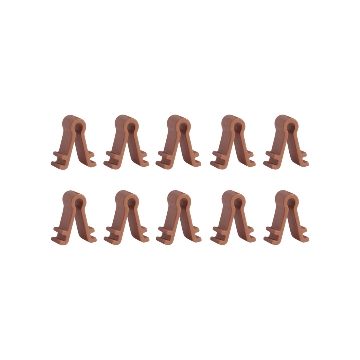 Shure TwinPlex Standoff TL40 Series for single or dual tie clip, 10 pieces (Cocoa)