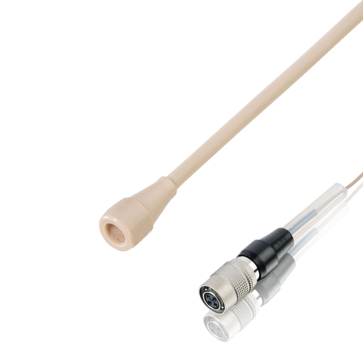 Countryman B3 (round) microphone wired for Audio Technica (4-pin Hirose), light beige