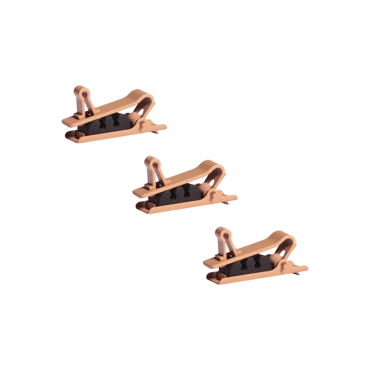 Shure TwinPlex Single Tie Clip, 3 pieces (Cocoa)