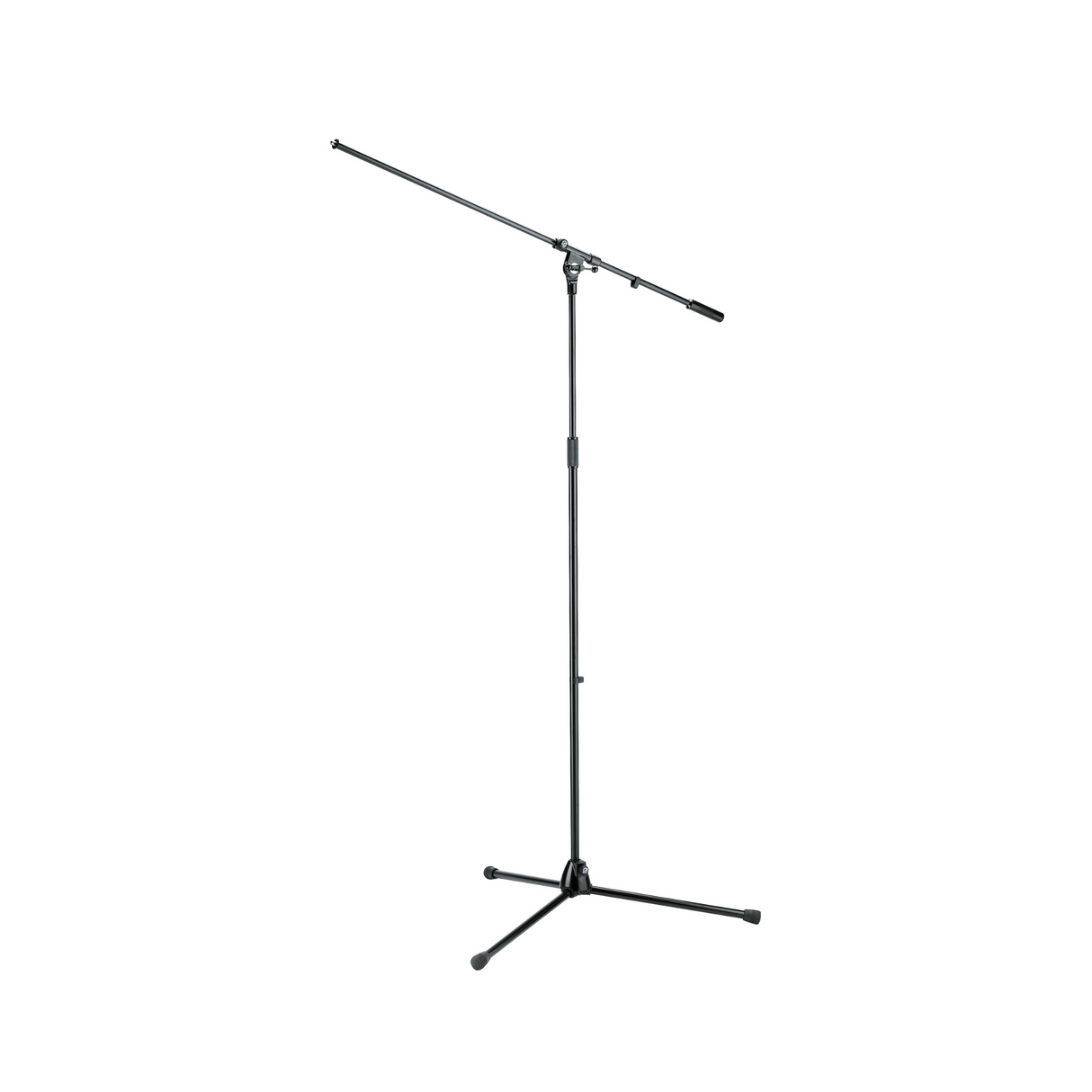 K&M 21021 overhead microphone stand complete with boom arm and t-bar, maximum height 2010mm, black