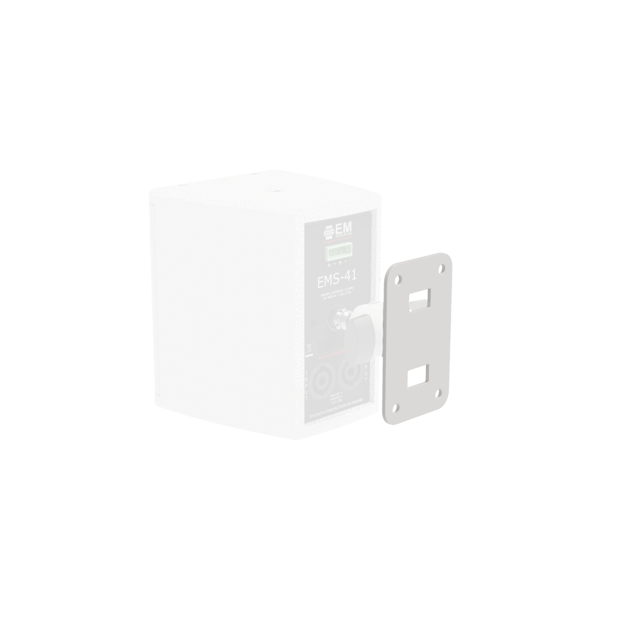 EM Acoustics WP-41 M10 stud wall plate for EMS-41/EMS-51X, white