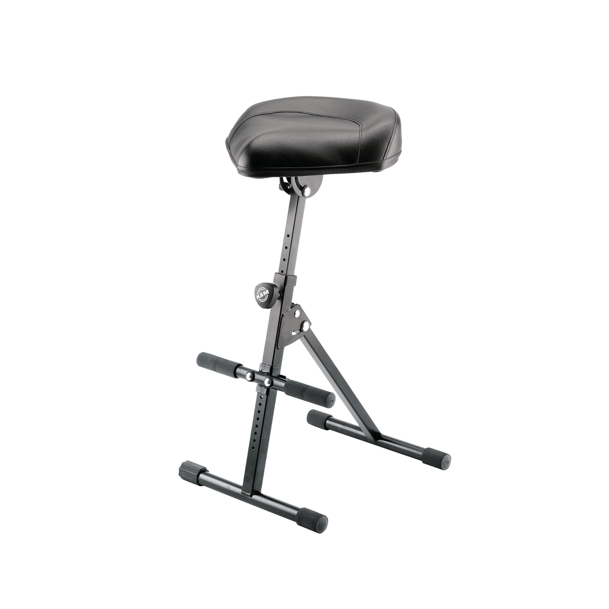 K&M 14047 pneumatic stool, black leather