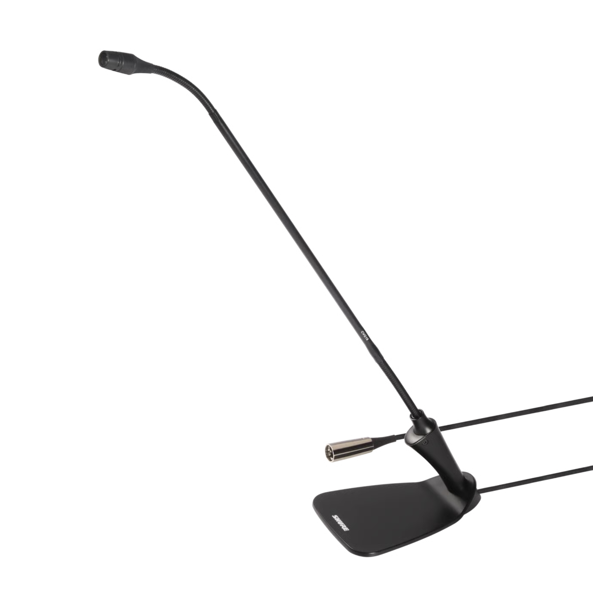Shure Cardioid Condenser Gooseneck Microphone 18" with inline Preamp, mute switch Black)