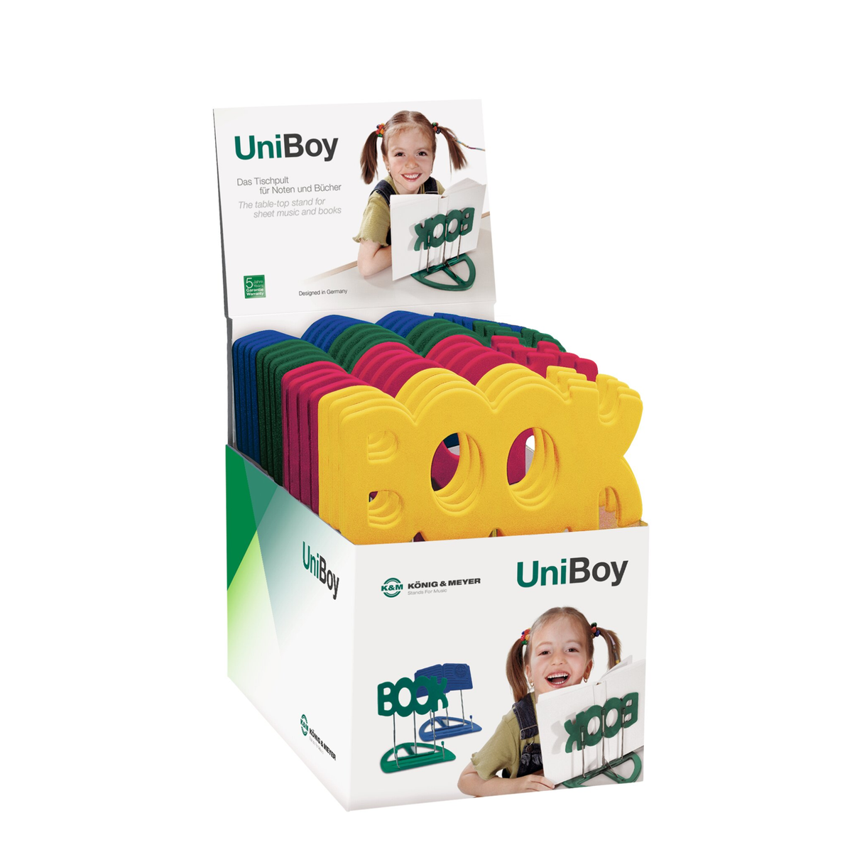 K&M 12440 uni-boy "book", blue/red/yellow/green, 22-pack