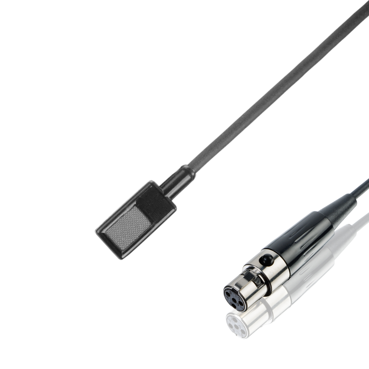 Countryman EMW (square) microphone wired for Shure (Switchcraft), black, flat HF response