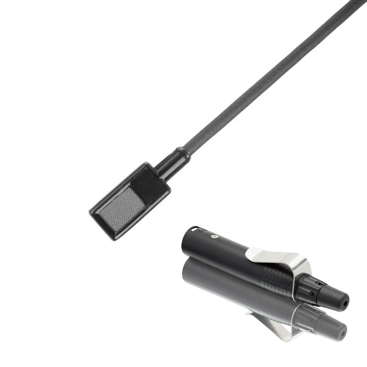 Countryman EMW (square) microphone to XLR, black, flat HF response