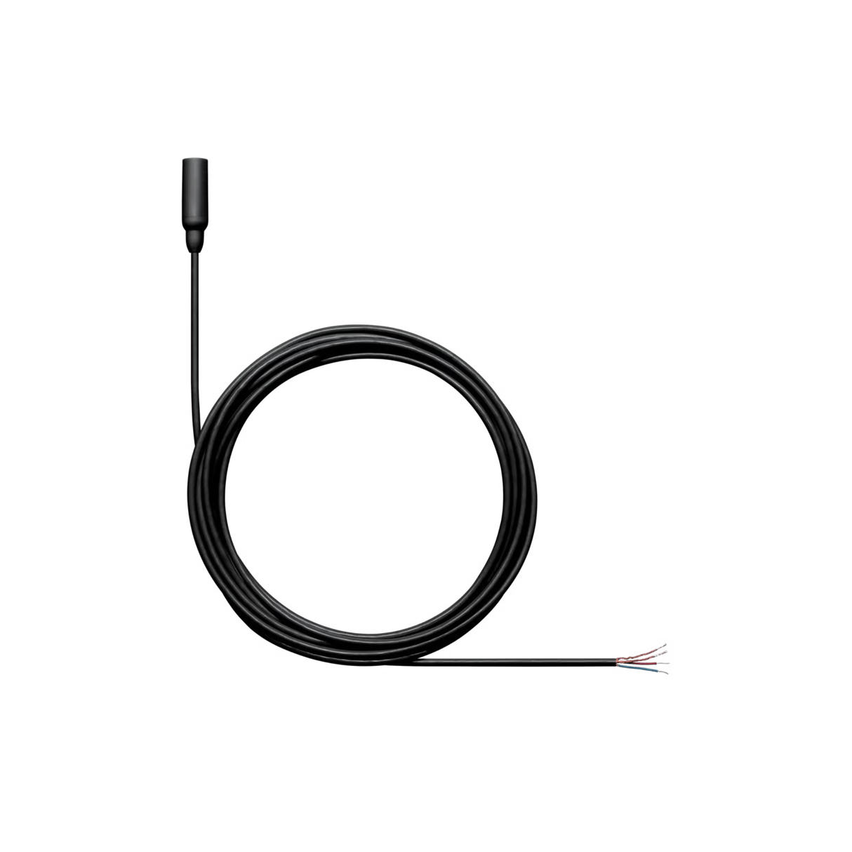 Shure TwinPlex™ TL48 Subminiature Lavalier Microphone, Open cable ends Black