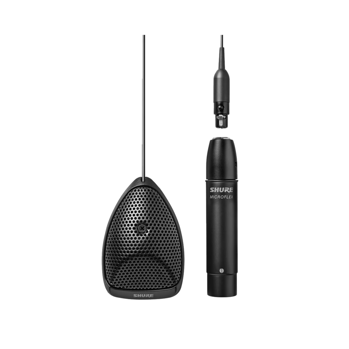 Shure miniature boundary microphone, cardioid,includes pre-amp, black