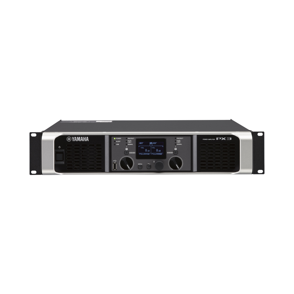 Yamaha amplifier 2 x 300 Watt @ 8 Ohm, DSP processing (2U)