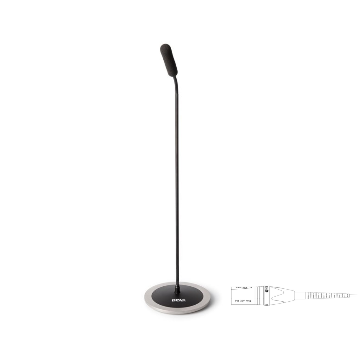DPA 4098 CORE Supercardioid Tabletop Mic, 43 cm (17 in), Black,  XLR, P48