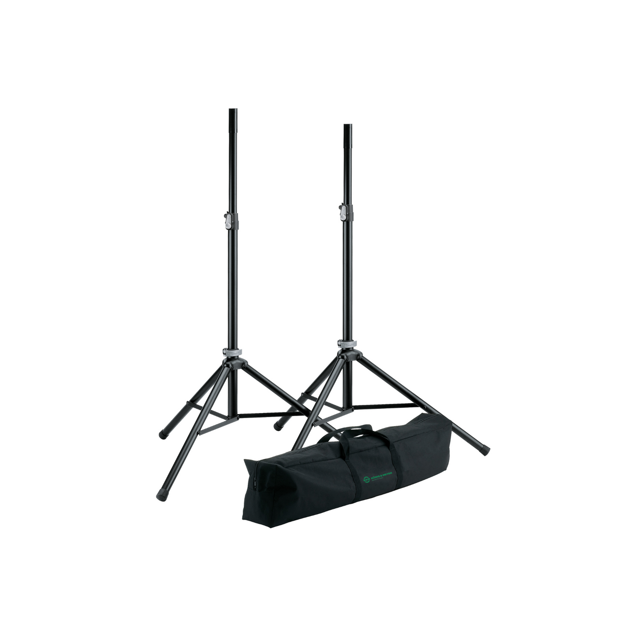 K&M 21449 kit of 2 x aluminium speaker stand plus bag