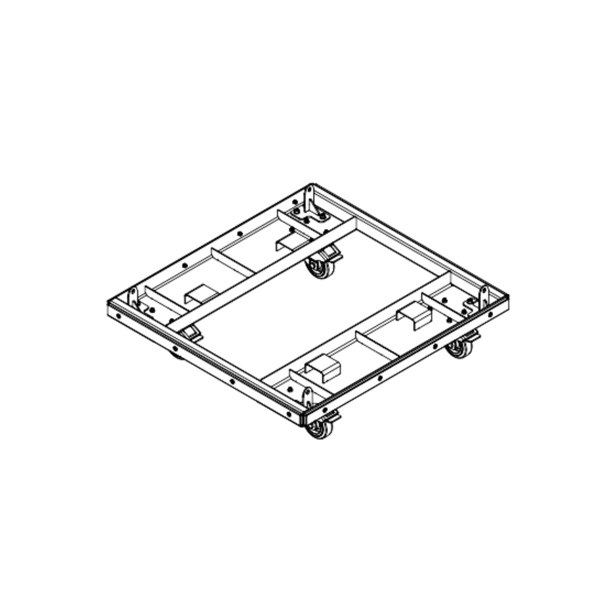 EM Acoustics WC-T215 Touring wheelcart for 3 x ST-215, White