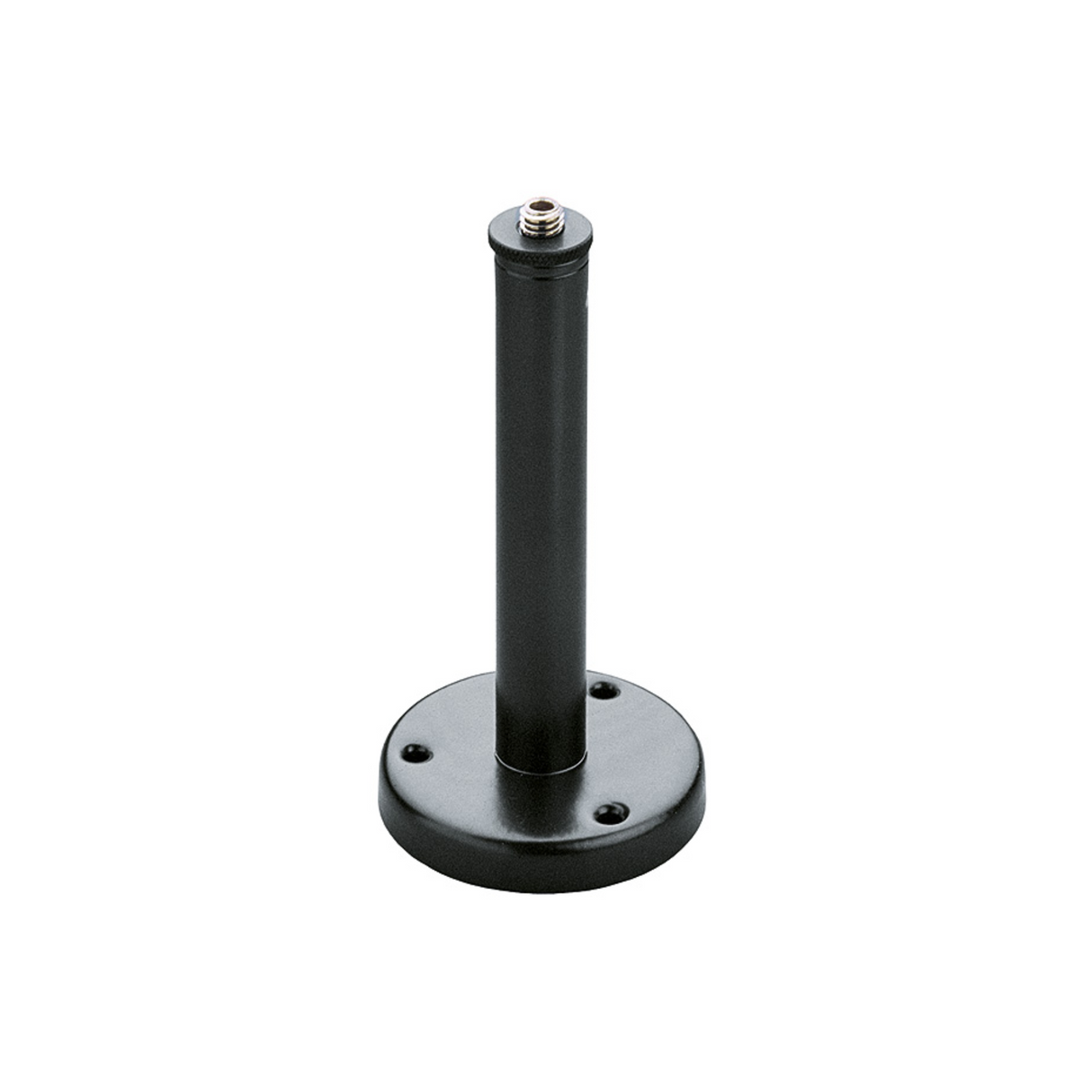 K&M 221a table flange with short tube, black