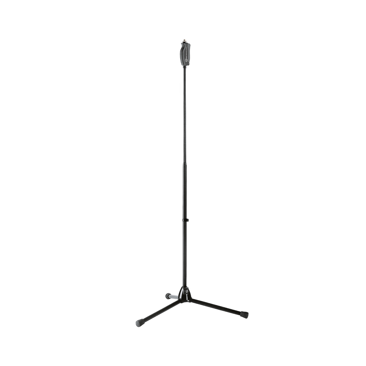 K&M 25680 one-hand microphone stand with tripod base, black