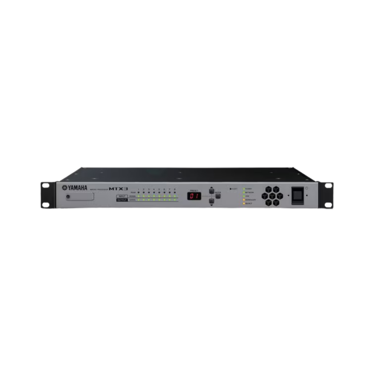 Yamaha matrix processor, Mix. Channel: 8 Mono, 3 Stereo, 8 Output busses, 8 Analog in/Out, YDIF, MTX