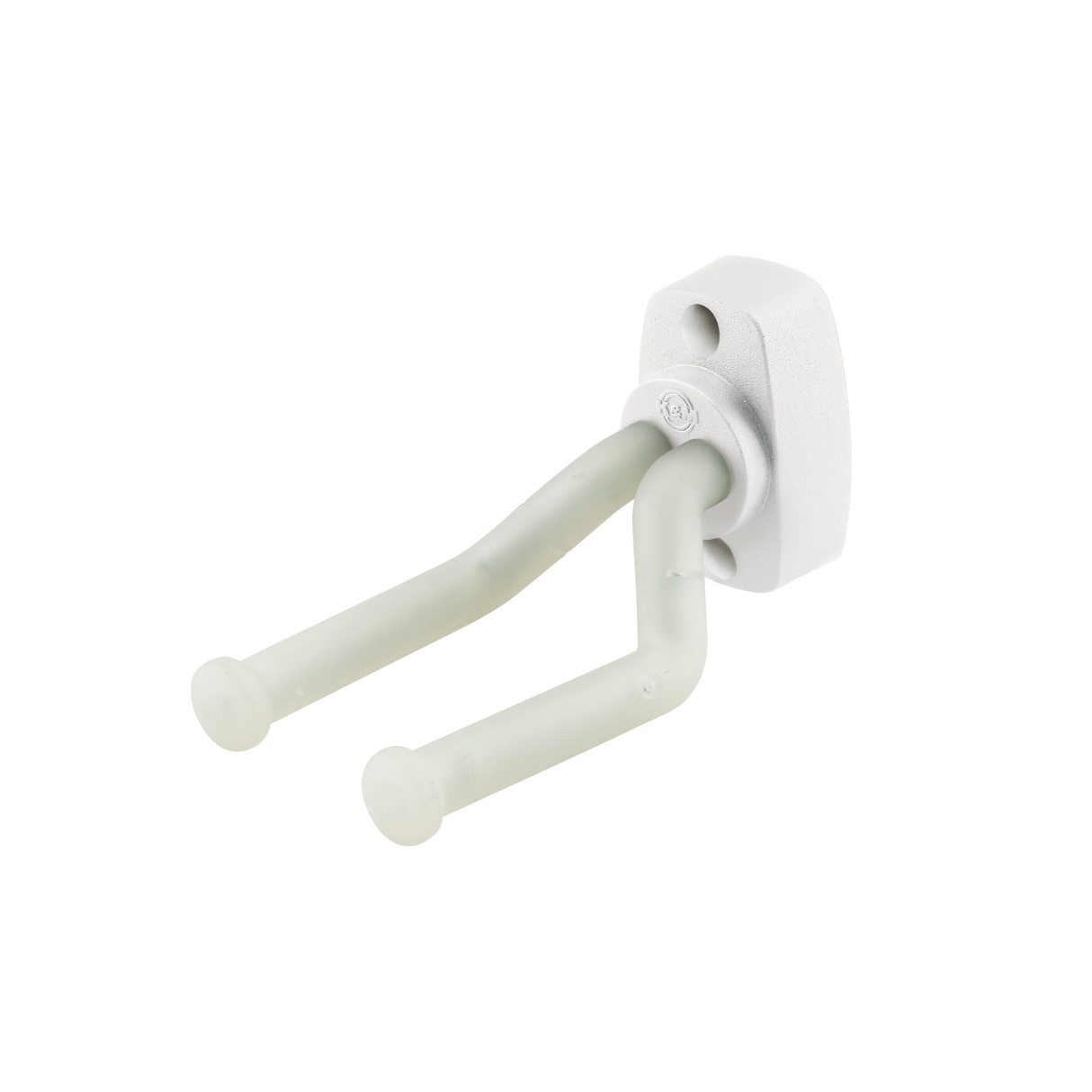 K&M 16280 guitar wall-mount holder, white and translucent