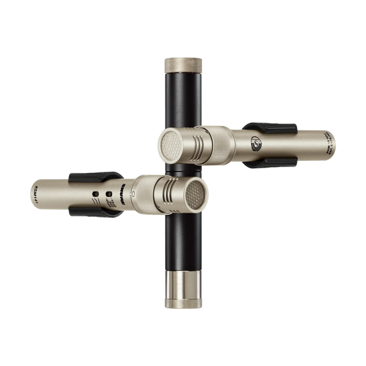 Shure Cardioid or Omnidirectional Condenser Microphone Stereo Pair (Champagne)