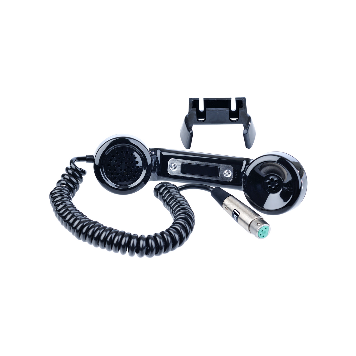 Clear-Com telephone-style handset with 250009 wall hanger