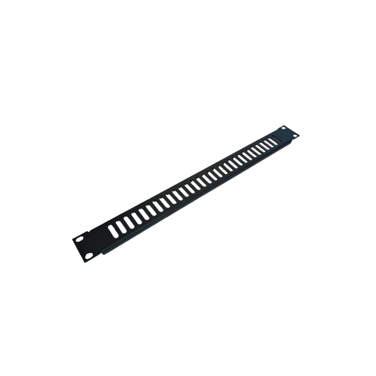 K&M 28451 slotted steel ventilation panel, 1U, black