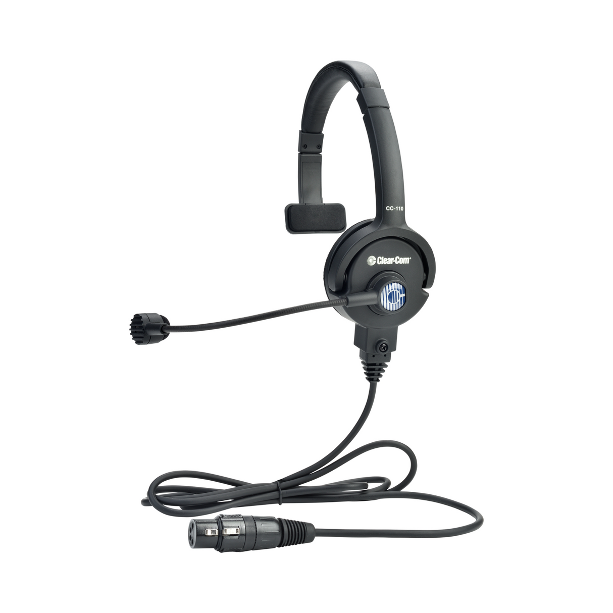 Clear-Com headset: Single Ear, Light weight, Mini DIN (M) 4 pin  with Dynamic Mic, Boom switch. Inc.