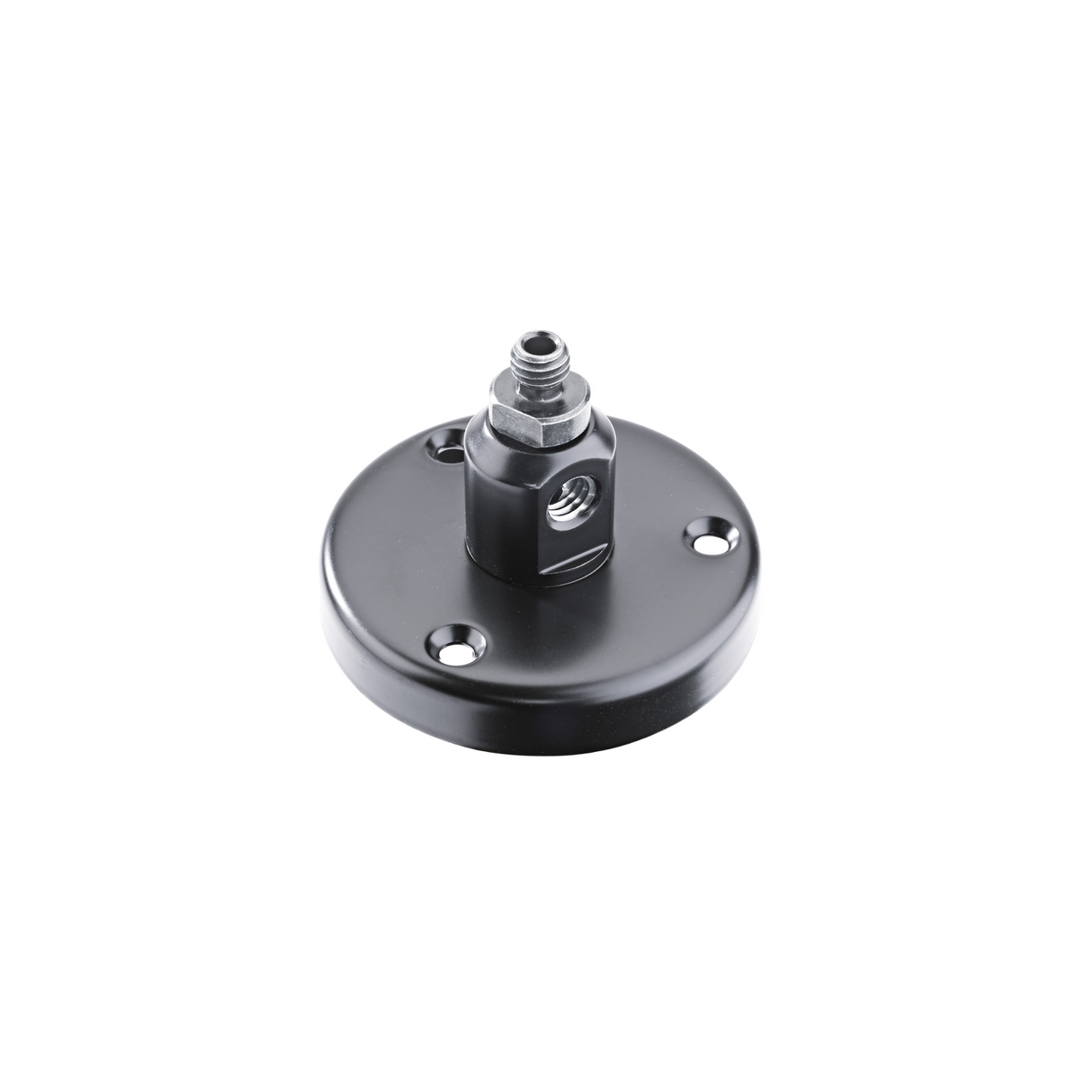 K&M 221c table flange with two-way 3/8in mounting screw, black