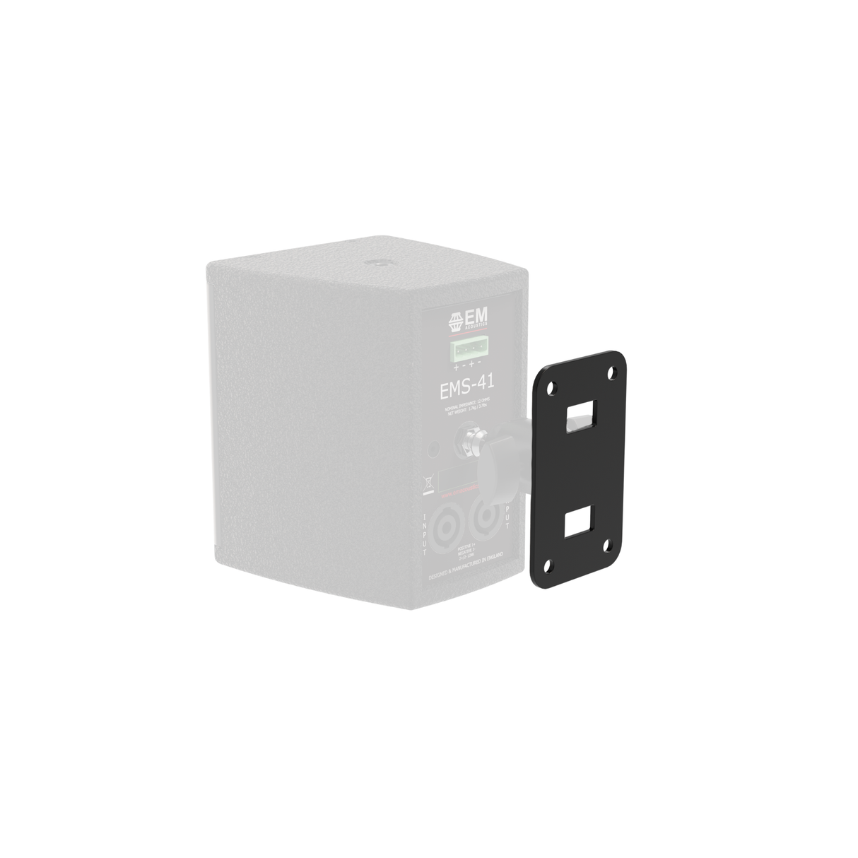 EM Acoustics WP-41 M10 stud wall plate for EMS-41/EMS-51X, black