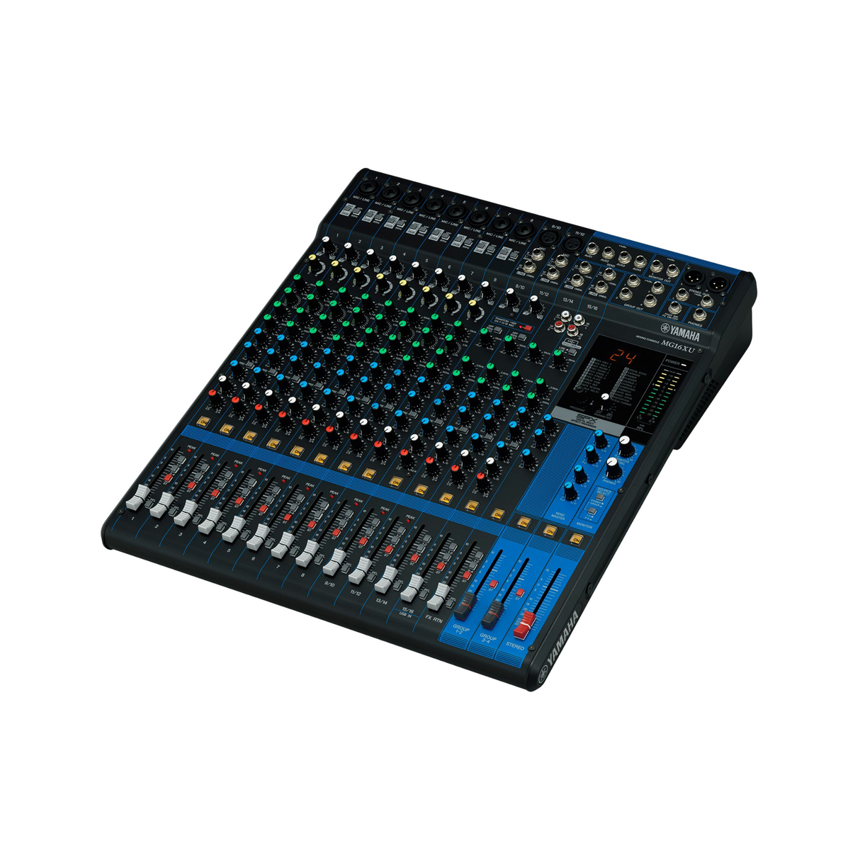 Yamaha 16:6 mixer- 10 D-PRE mic preamps, faders, one knob compressors, SPX effects, 24-bit/192kHz 2-