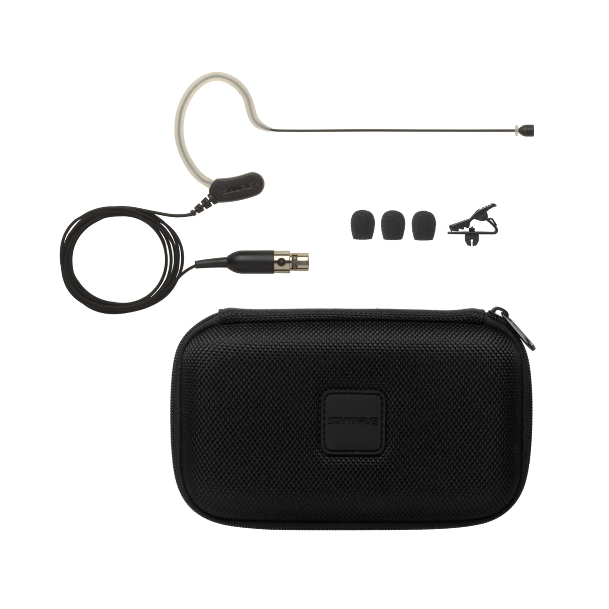 Shure sub miniature condenser earset microphone, omnidirectional, black, fitted with TA4F 4-pin Mini