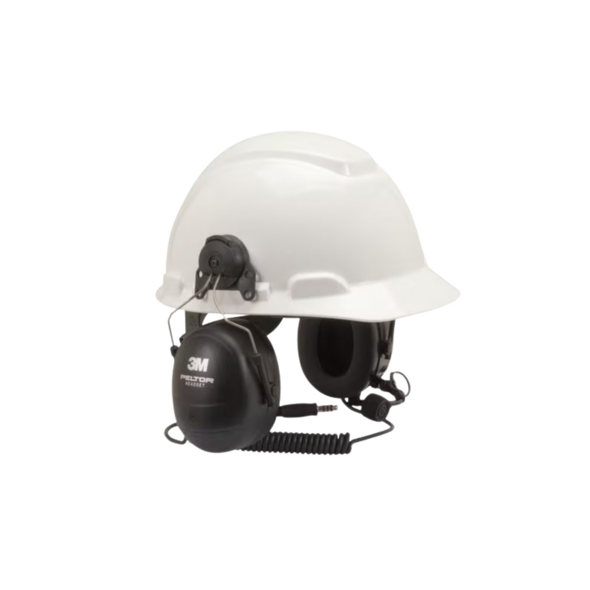 Peltor hardhat headset fitted with 4-pin female XLR (hardhat not included)