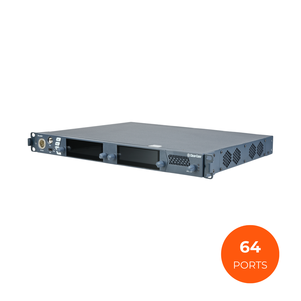 Clear-Com Arcadia Central Station: (64) Licensed Ports, 1RU, 5 pin XLR-M HS
