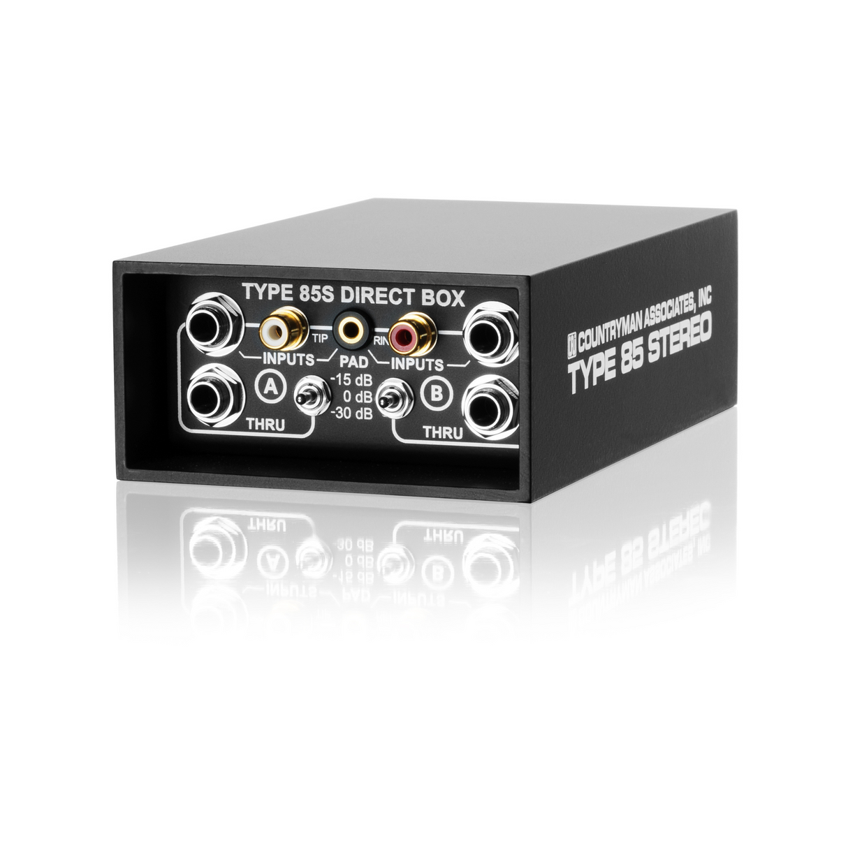 Countryman stereo active DI box; auto-switching phantom/battery power