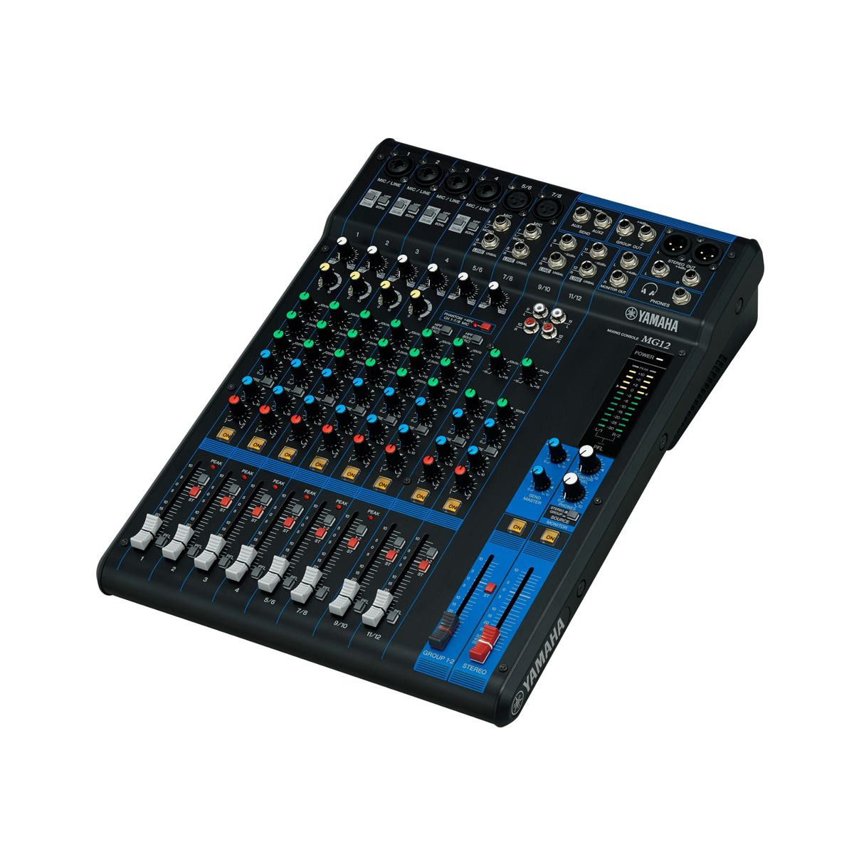 Yamaha 12:4 mixer- 6 D-PRE mic preamps, faders, one-knob compressors, internal power supply, rack mo